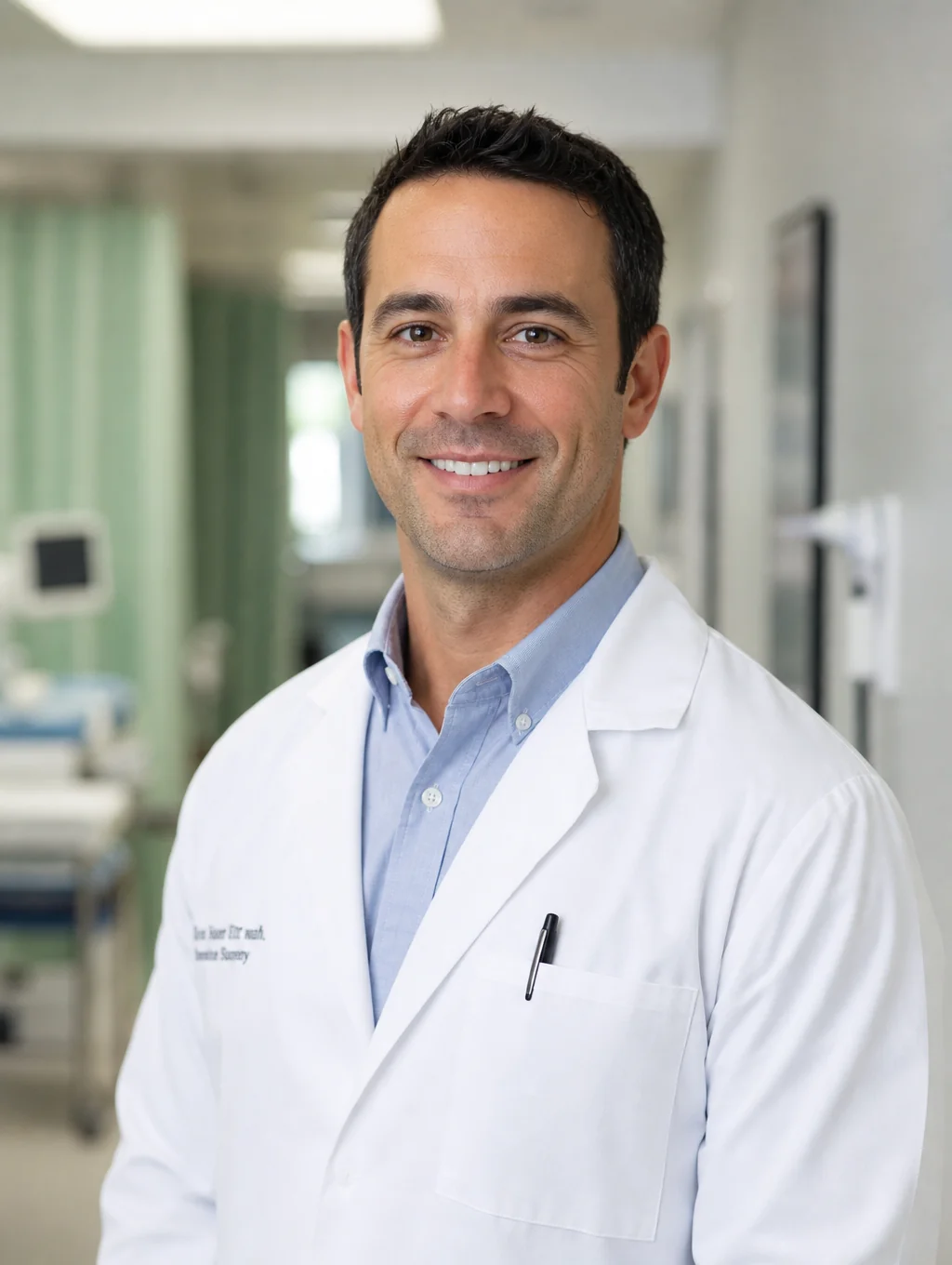 Ronald Rigor, M.D. smiling in modern clinical office